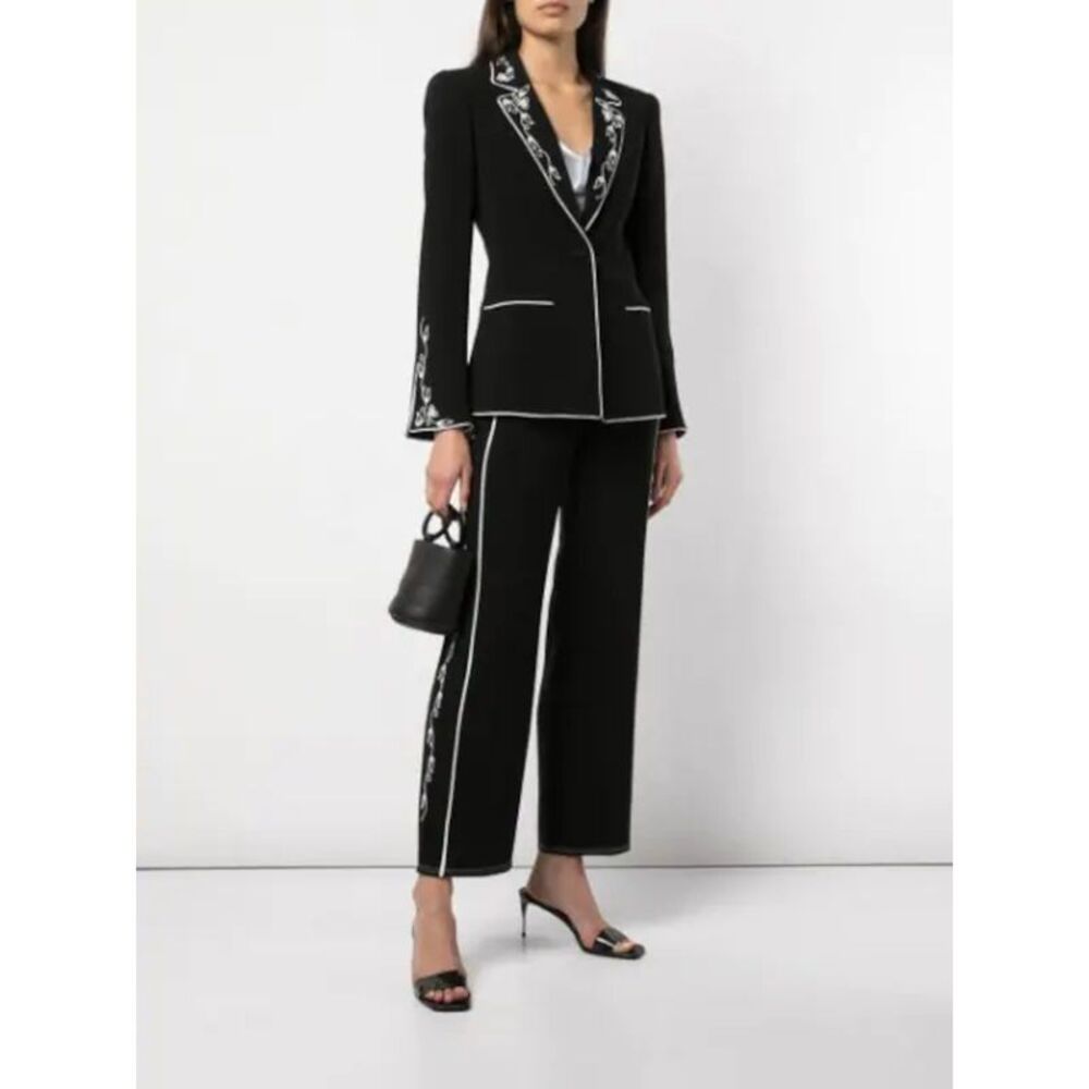 5 A 7 Womens Black Stretch Ankle Wear To Work Straight leg Pants 2